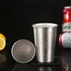 Taza de Cerveza Creativa de Una Sola Capa con Asa Curva Regalo Promocional Transfronterizo para Oktoberfest Taza de Acero Inoxidable para Camping Taza Portátil para Bebidas Frías