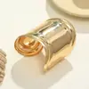 Pulsera Abierta de Estilo Minimalista Transfronterizo Europeo y Americano para Mujer, Pulsera Ancha Exagerada Retro Elegante de Moda con Personalidad