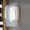 Saco de armazenamento à prova de poeira para roupas, capa transparente à prova d'água para casaco e terno, lavável, capa de poeira para roupas