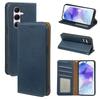 Funda Adecuada para Teléfono Samsung Galaxy A17, Estampado de Lichi Protección Antirrobo contra Deslizamiento, Funda tipo Libro de Cuero A08, Succión Magnética Protectora A18