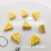 Fatias de queijo omelete de queijo brincadeira com comida joias de resina grampo de cabelo diy material artesanal cola creme adesivo para capinha de celular
