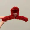 Pinza de Garra de Peluche de Dibujos Animados Dulce para Mujer Pinza para el Cabello de la Parte Posterior de la Cabeza Estilo Coreano Exquisita Pinza de Tiburón Pinza para Moño Pinza de Pelo