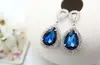 Moda Europea y Americana Retro Elegante Elegante Completamente Incrustado de Diamantes para Mujer Discoteca Personalizado Pendientes Grandes de Gota de Agua Fabricante Mayorista E014