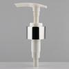Fábrica Junqi al por mayor cabezal de bomba de lavado de plástico PP integrado calibre 28 tipo push blanco aluminio electroquímico bomba dispensadora de loción