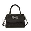 Bolso Satchel Rosa con Lazo para Mujer 2025 Nuevo Primavera y Verano Bolso de Hombro Cruzado Moda Nicho Lindo Bolso Cuadrado Pequeño