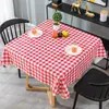 Mantel Impermeable a Prueba de Aceite Lavable Resistente al Calor de Gama Alta de PVC Estilo Ins Cuadros Mantel Individual para Mesa de Comedor al Aire Libre