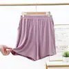 Shorts de Modal de Cintura Alta Talla Grande para Mujer Verano Sueltos Casuales para Chicas Gorditas Pantalones Delgados de Pierna Ancha Pantalones de Pijama para Casa