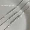 Pulsera de Cadena de Hueso de Serpiente con Cuentas Redondas de Doble Capa de Plata de Ley S925 Sin Plomo Estilo Ins de Nicho de Alta Gama Simple para Apilar