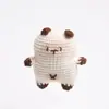 Colgante de gato siamés tejido a mano terminado adornos de muñeca tejidos a ganchillo colgante de llavero tejido accesorios para bolso