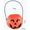 Linterna de Calabaza Portátil para Niños para Halloween Cubeta para Dulces Decoración Transfronteriza para el Día de Halloween Accesorios Cubeta de Calabaza Divertida para Dulces