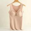 3893# Terciopelo alemán Copas fijas francesas Sexy cuello en V Chaleco térmico para mujer Otoño e invierno Chaleco calefactor sin costuras Ropa interior de malla