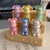 Llavero de Oso Violento Colorido Lindo y Exquisito Colgante Fresco para Llave de Coche Encanto para Bolso Muñeca de Dibujos Animados