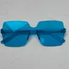 Novos Óculos de Sol Sem Aro Peça Única Cor Jelly Transparente para Homens, Fotografia de Rua de Celebridade da Internet, Formato Côncavo Retrô, Óculos de Sol Modernos para Mulheres