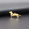 Moda Transfronteiriça Aço Inoxidável Pingente de Cachorro Fofo Galvanoplastia DIY Colar Pulseira Chaveiro Pingente Acessórios de Pingente