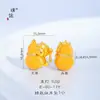 Puzuo Color Fuerte que Conserva Arena Dorada Accesorios DIY Esmalte Diamante Incrustado Colgante de Calabaza Colgante de Calabaza de Siete Piezas