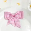 Lazo de Tela a Cuadros Retro Dulce DIY Pasador para el Cabello de Niños Diadema Estilo Preppy Accesorios de Decoración para el Cabello y la Ropa