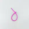Corbatas de Cable de Silicona de Colores, Organizadores de Cables Reutilizables, Llaveros, Correas de Bloqueo Automático, Duraderas, Disponibles en Múltiples Colores