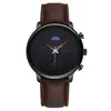 Procesamiento y Personalización del Fabricante Moda Popular de Comercio Exterior Reloj de Hombre Lunar de Dos Agujas Correa de Reloj para Hombre Reloj de Hombre de Cuarzo