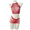 Amor como lencería sexy perspectiva de mujer sexy hueco desgarrable bolso de cadera dividido pasión traje de red sin quitar 135