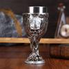Copa de Calavera de Resina Acero Inoxidable Adoración Calavera Estereoscópica Copa de Vino Decorativa Personalizada para Bar