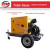 Bomba de drenagem de motor diesel Bomba de água autoescorvante de motor diesel Caminhão-bomba móvel para prevenção de inundações e drenagem de motor diesel Humsha