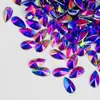 Fabricante transfronteiriço mais vendido Taiwan acrílico Diamante fundo plano superfície pontiaguda gota d'água cor AB Diamante decorativo para joias DIY