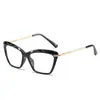 Nuevas gafas lisas TR90 ins marco grande marco de diamante cara redonda mujeres adelgazantes lisas anti-luz azul gafas con marco para miopía