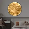 Estrellas y Mar Pintura Decorativa Redonda para Vestíbulo Pintura Iluminada con LED Estilo Lujo Ligero Pintura Colgante de Mesita de Noche Pintura de Pared de Fondo para Pasillo