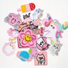 Bordado por Computadora Parche de Bordado Rosa Dibujo Animado Lindo Sonriente Flor Animal Insignia Parche para Planchar Venta al por Mayor