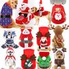 Roupas para Animais de Estimação de Natal para Cães Pequenos, Médios e Grandes, Casacos de Algodão Teddy, Roupas de Rena para Gatos e Cães Outono e Inverno Atacado