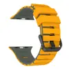 Adequado para Apple Watch Ultra 9876543210 Series, Pulseira de Relógio Esportiva de Silicone Bicolor com Padrão de Piano