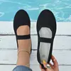 Novos Sapatos de Malha Oca Preguiçosos Tamanho Grande Moda Casual Bico Redondo Planos Casuais Sapatos de Salto Baixo Femininos Primavera Verão