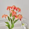 Guirnalda de Flores Artificiales Lirio de Fuego Flor de Lirio Falsa Adornos Florales para Sala de Estar Comedor Arreglos Florales Accesorios para Disparos