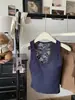 Nuevo Estilo Estilo Puro Deseo Espalda Descubierta Sexy Encaje Chica Caliente Espalda Hermosa Body de Tirantes Fijos Ajustado al Cuerpo Parte Superior Exterior