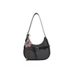 Elegante bolso de axila estilo francés para mujer, nuevo modelo 2025, bolso de media luna de diseño nicho, bolso versátil de un solo color para hombro y cruzado
