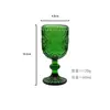 Venta al por mayor transfronteriza Vidrio de espíritu repujado retro Vidrio colorido Copa de vino blanco Copa de boda Copa de vino engrosada 0.05kg Copa