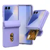 Adequado para Samsung Z Flip 30% de desconto Capa Transparente Empilhável para Celular com Eixo Central e Porta-Cartões Totalmente Envolvente Anti-Queda Capa Protetora Z Flip6