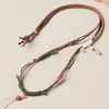 Collar con Colgante de Semilla de Bodhi, Cordón de Cuero de Terciopelo Dorado de Cera de Abeja de Alta Calidad y Jade Hetian, Versátil