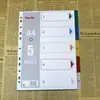 Pasta A4 Classificação Papel Página de Classificação Colorida Separador Plástico Digital Papel Página de Classificação PP Papel Índice com 11 Furos Marca