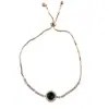 Pulsera de Zirconia Colorida de Lujo Ligero para Mujer, Estilo Europeo y Americano, Accesorios de Joyería de Cadena para Clavícula de Moda Versátiles de Gama Alta, Comercio Exterior Transfronterizo