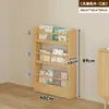 Estantería detrás de la puerta Estante de almacenamiento infantil Madera maciza De pie Estante de almacenamiento integrado Montado en la pared Estante para libros ilustrados Configuración de área de lectura en casa
