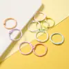 Colgante de llavero para bolso de mano hecho a mano con cuentas de color macarrón de 3 cm, accesorio con cierre de anilla abierta