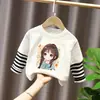 Camiseta de Manga Larga para Niña Primavera y Otoño 2026 Nueva Elegante Ropa Interior de Algodón Puro para Niñas Niñas Mayores Top Interior t