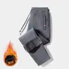 Pantalones para hombre con forro polar Pantalones deportivos gruesos para hombre Otoño e invierno Cálidos Pantalones deportivos de forro polar de cordero Sueltos Talla grande Pantalones casuales