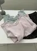 Camiseta de Algodón Holgada Versátil Estilo Coreano Dobladillo Enrollado Copo de Nieve para Mujer Principios de Otoño Estilo Perezoso Color Real Manga Larga Top Capa Base