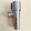 Válvula de ángulo de tres vías de acero inoxidable 304, válvula de parada de agua para inodoro, calentador de agua, interruptor de entrada de agua, entrada fría y caliente, dos salidas