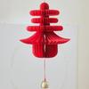 2026 Imán Engrosado Campana de Resorte Colgante Decoraciones de Año Nuevo Origami Creativo Festival de Primavera Decoración para Escaparate de Tienda