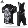 Ropa de ciclismo XINTOWN traje de tirantes cortos traje de tirantes de manga corta de verano nuevo cráneo de hombre