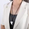 Joyería transfronteriza Fiebre de bloguera de Corea del Sur con collar con colgante de gran amor chapado punk cadena para suéter de corazón dulce