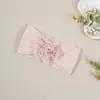 Faixa de Cabeça com Cabeça de Flor Rosa de Alta Qualidade Mais Vendida da Amazon, Faixa de Cabeça de Nylon Protetora Macia para Fontanela de Bebê